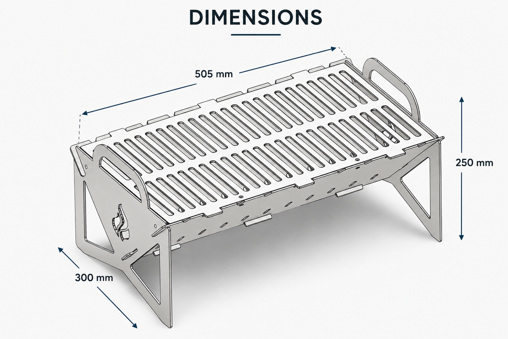 Flat Pack Camping grill